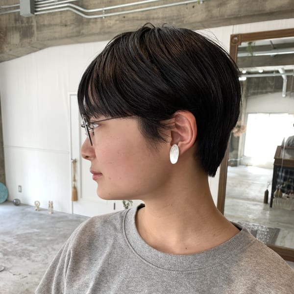 サロンワーク#ハンサムショート#黒髪