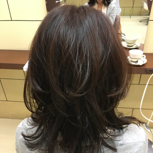 【オススメ順】40代/パーマ/ナチュラル/セミロングの髪型・ヘアスタイル 楽天ビューティ