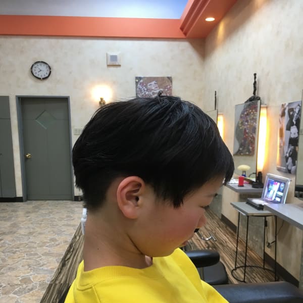 ツーブロックショート