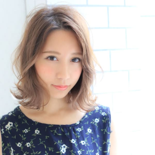 【WiLL京橋】ひし形シルエットの外ハネグレージュ|WiLL 野田阪神店