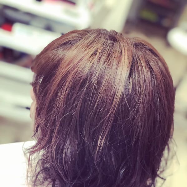 ハイライトピンクグレージュカラー