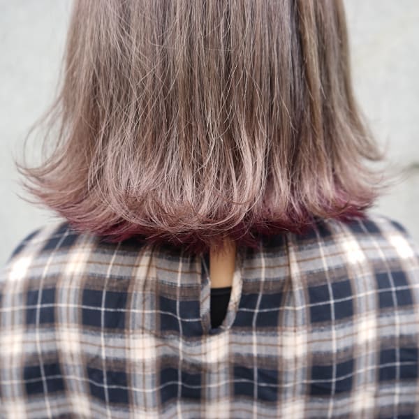 【haku/川口】ミルクティーベージュ×パープル