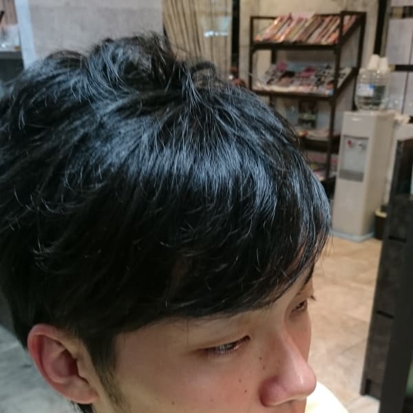 ソフトツーブロックマッシュ風