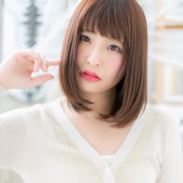 大人かわいい♪ボルドーカラー小顔ワンカール ガーリーロング