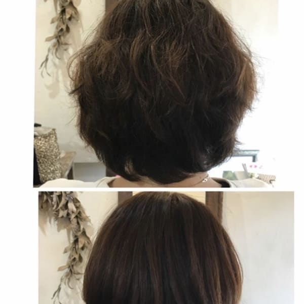 ハリスノフで自然なクセのないツヤ髪に