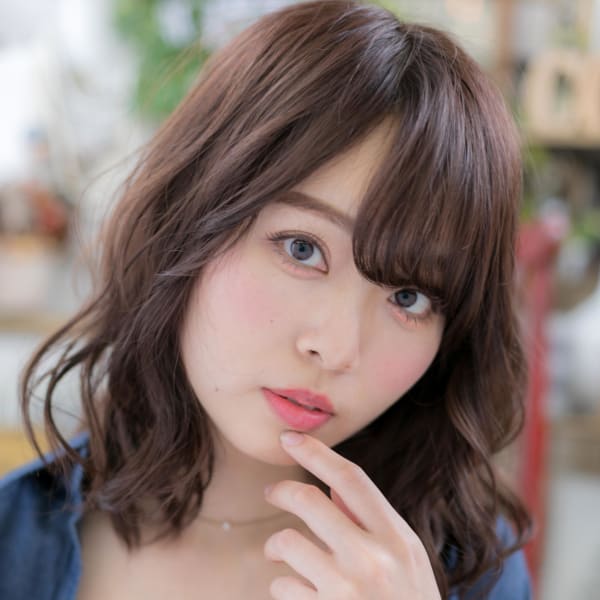 くせ毛風カールのラブガーリー♪ふわミディ　ふんわりボブ