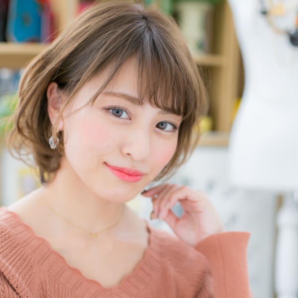 外国人風♪大人かわいい♪アシンメトリーボブ ふわふわボブ