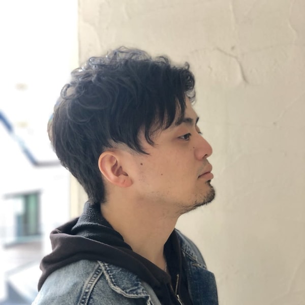 くせ毛ショート ツーブロック
