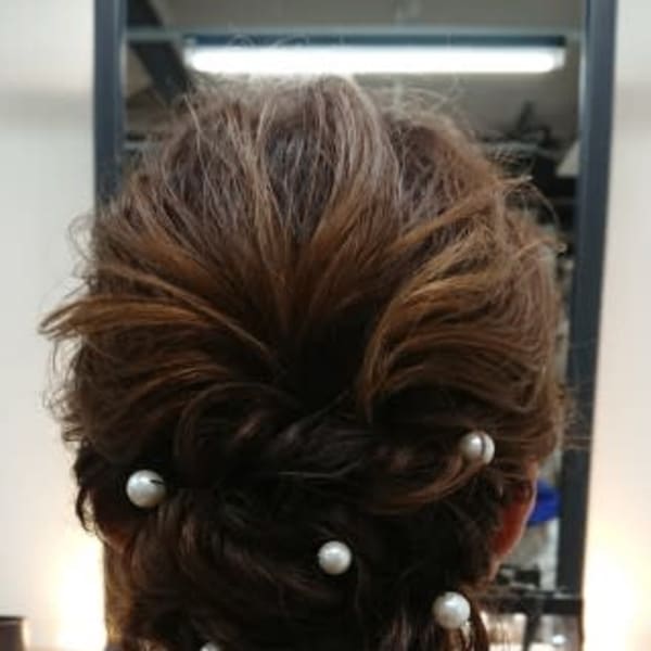 結婚式 洋装 アップスタイル