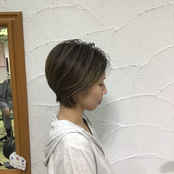 バレイヤージュ ショートカラー