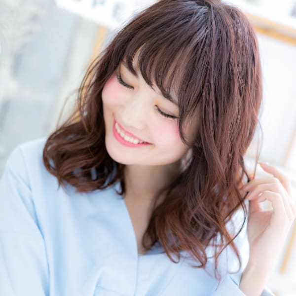 くせ毛風♪透け感カールのラブゆるふわミディ　リッチウェーブ