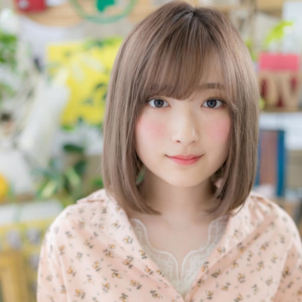 斜めバング♪Iラインストレートボブ ふんわりボブ