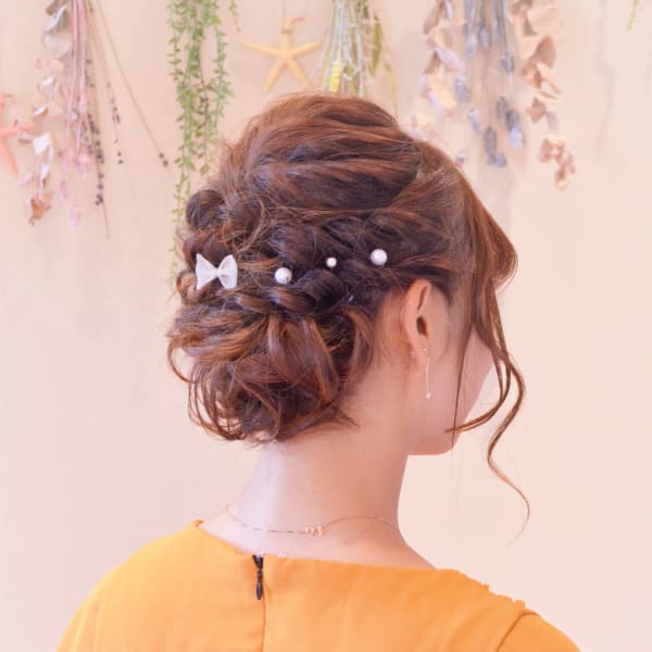 ◇◆結婚式・二次会お呼ばれヘアセット◇◆ねじりフルアップ