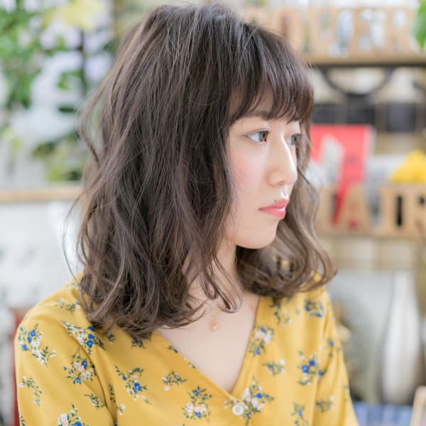 愛され♪小顔くせ毛風ウェーブスタイル　シフォンウェーブ