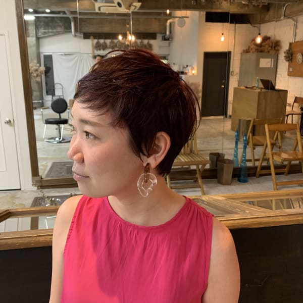 サロンワーク#ショート#ピンク