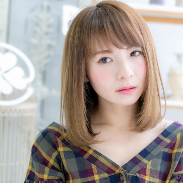 愛され度高め♪外国人風♪前下がりワンカール　ガーリーボブ