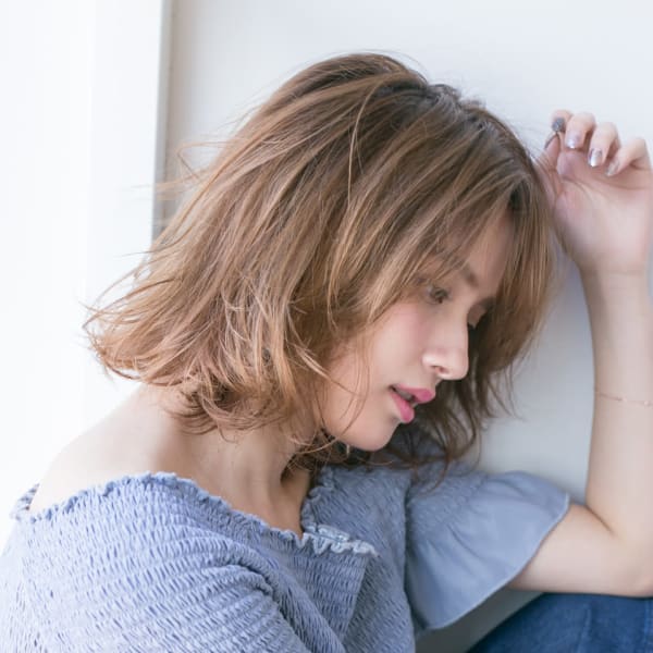 外国人風おしゃれでモテるミディアム|apish kokubunji