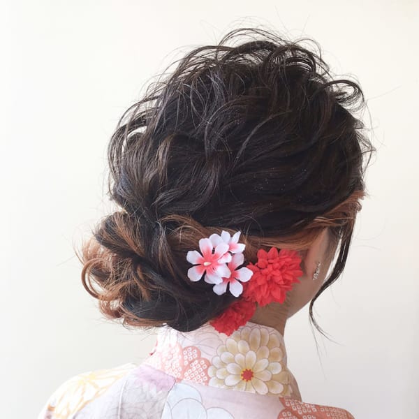 浴衣アレンジ波ウェーブスタイル【古正寺】【長岡】