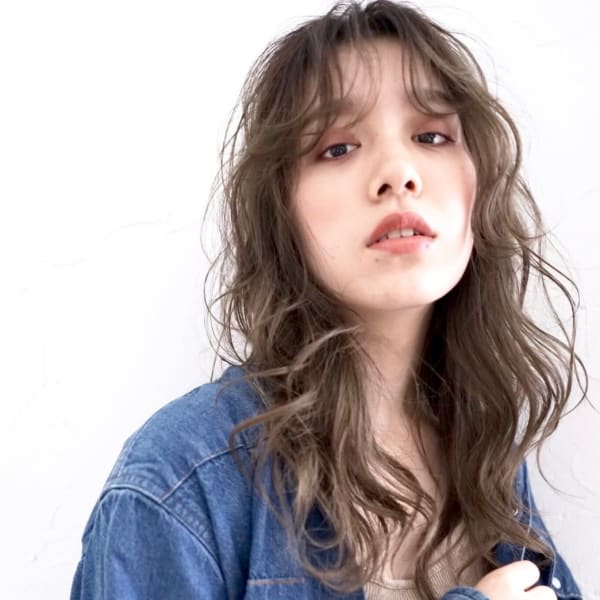 レイヤー ロング シースルー アッシュ 濱島 中目黒 AND