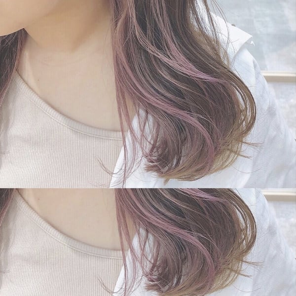 ピンクパールインナーカラー