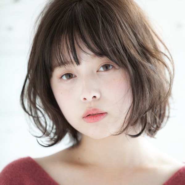 【オススメ順】パーマ/黒髪/ミディアムの髪型・ヘアスタイル 楽天ビューティ