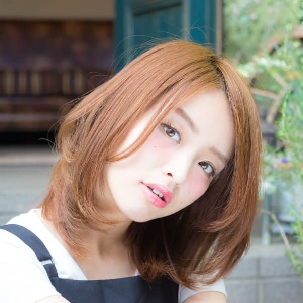◆L'avenir あびこ◆ベージュカラーのくびれセミディ|ヘアー/アイラッシュ/アイブロー ラブニールハトル