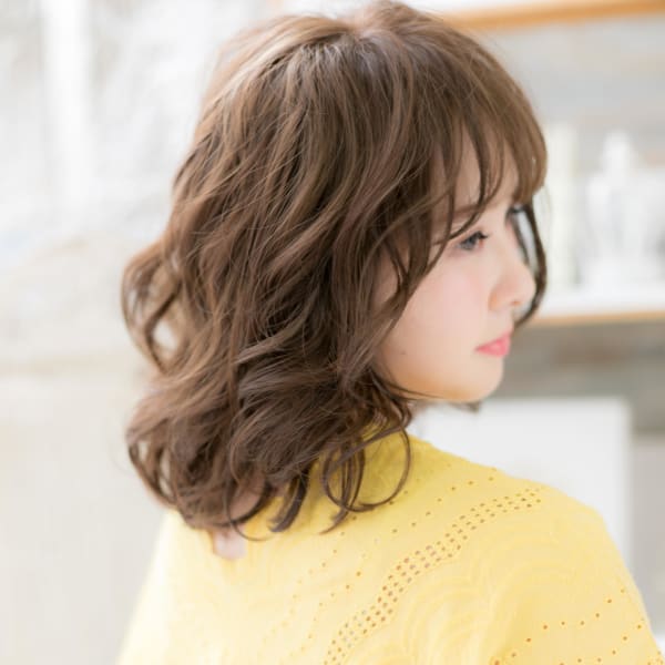 外ハネmix ウルフ大人ボブ　大人かわいい