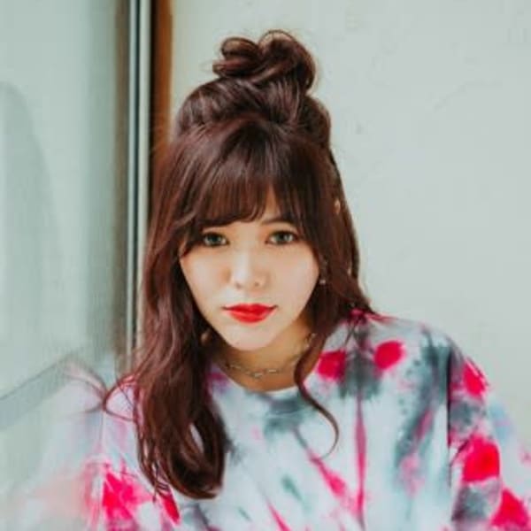 ハーフアップ×お団子