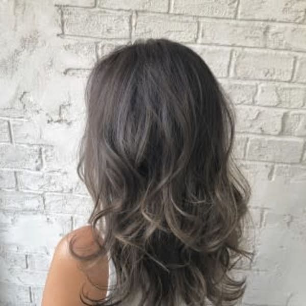 グラデーションカラー_グレージュ_スパイラル【池袋】1100