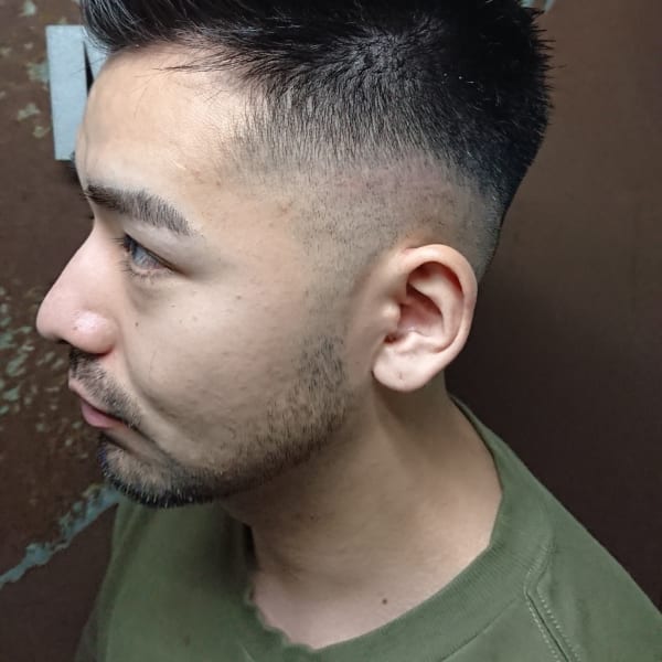 アップバング×フェード