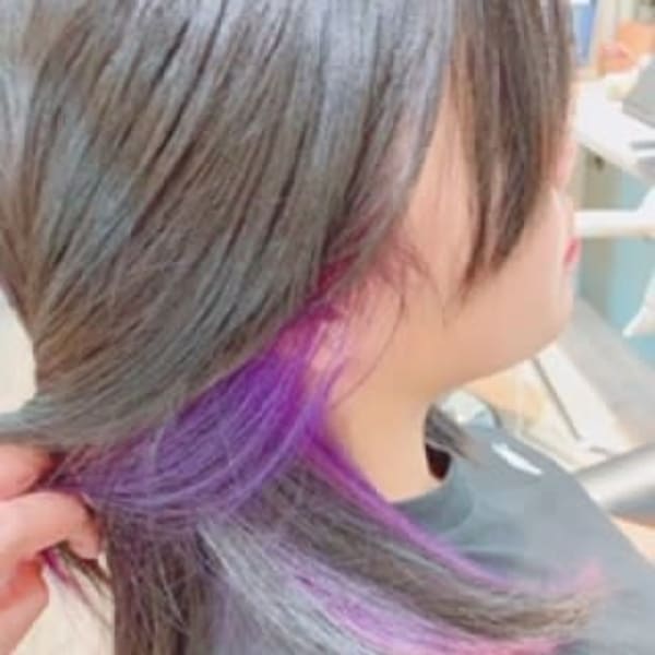 【カラー】インナーカラー　ヴァイオレット