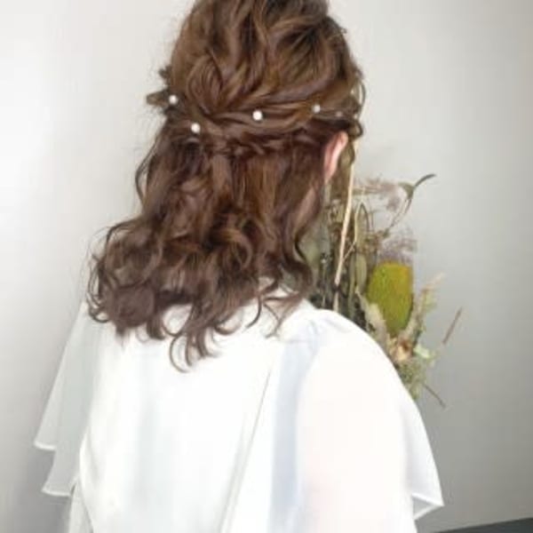 Sハーフアップアレンジ