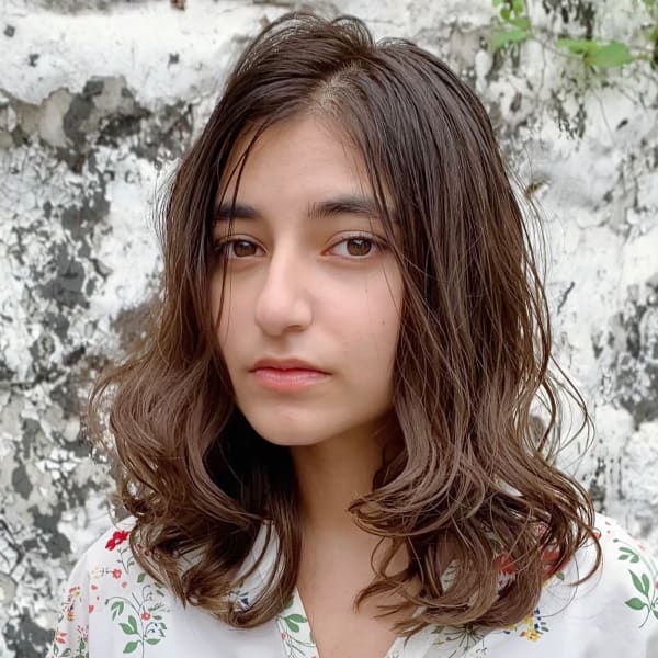 デジタルパーマとブランジュカラーで秋の予感