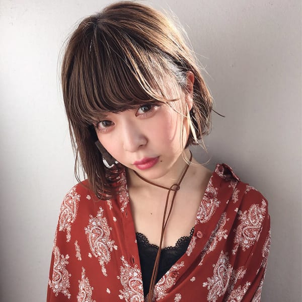 first×重めボブ×ダークアッシュ