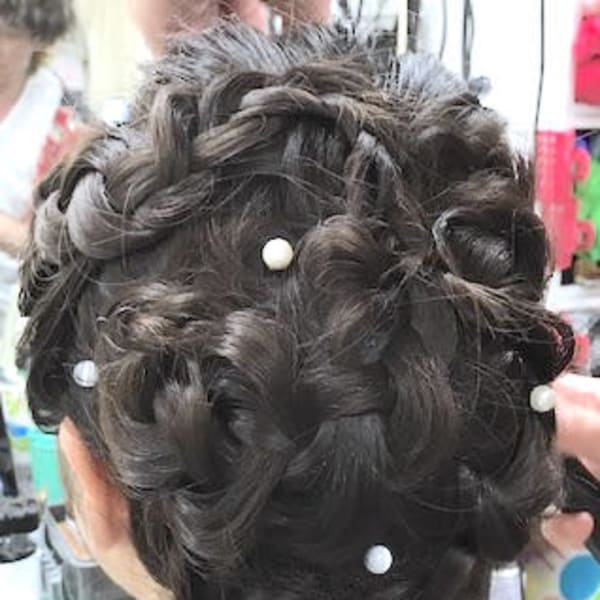 編み込みヘアセット