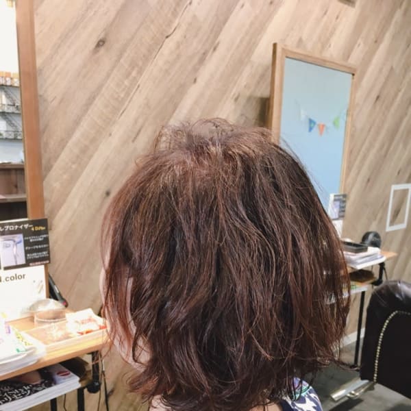 デジタルパーマ＋ハナヘナカラー