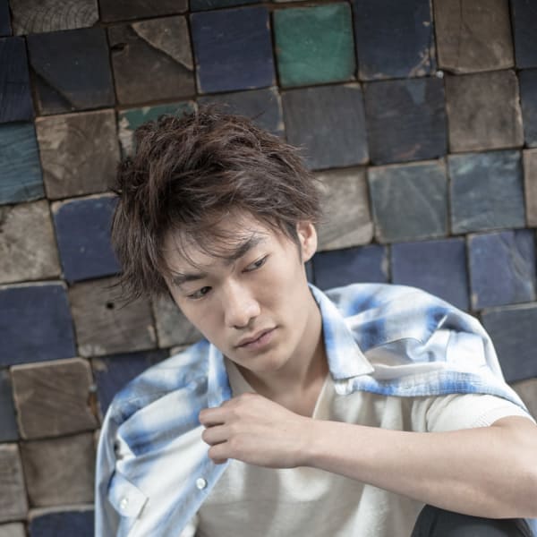 アップバング無造作ショート|hair design vivarth