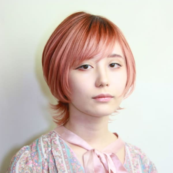 ネオンピンクマッシュショートウルフ RENJISHI