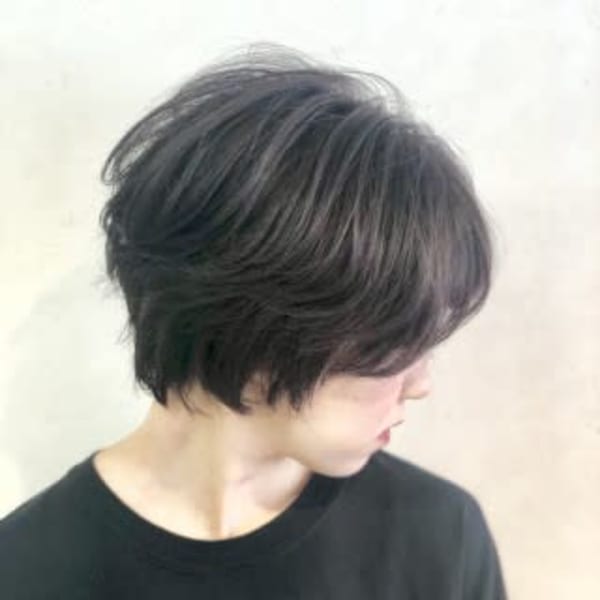 Lia&清水大誠 ラベンダーアッシュショートウルフ