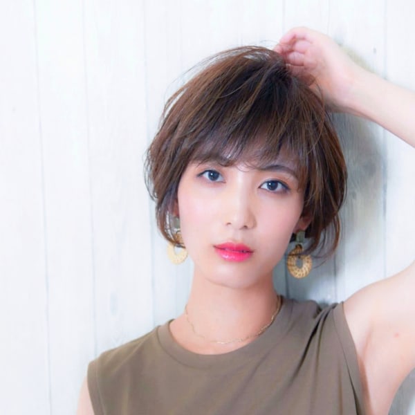 バングスナチュラルひし形グラデーションボブ☆