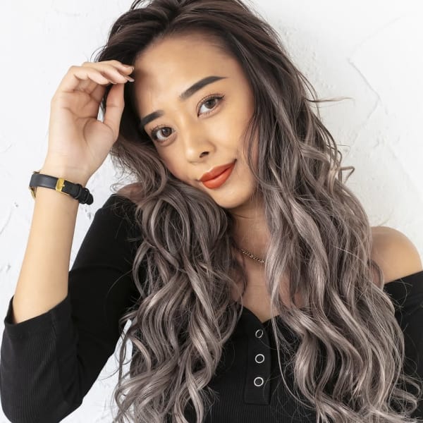 エクステグラデーションカラーハイトーンホワイトグレージュ