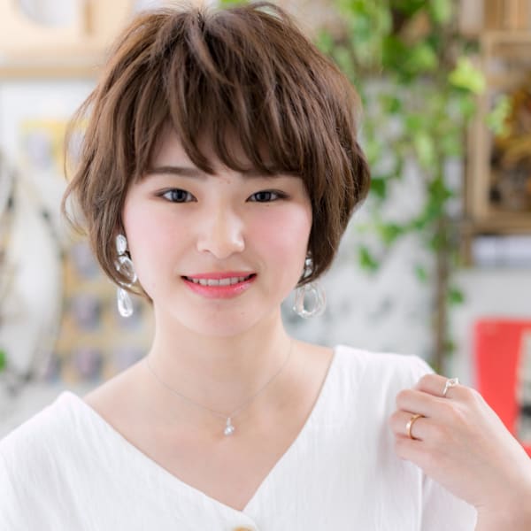 くせ毛風＊ゆるふわショート大人ボブ　大人かわいい