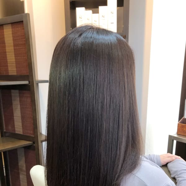 【アイロンを使わない弱酸性縮毛矯正】髪質改善エアーストレート