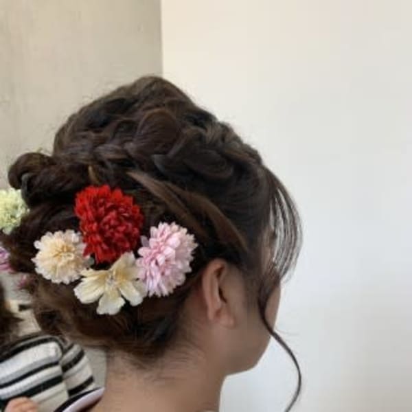 着物に合わせたアップ