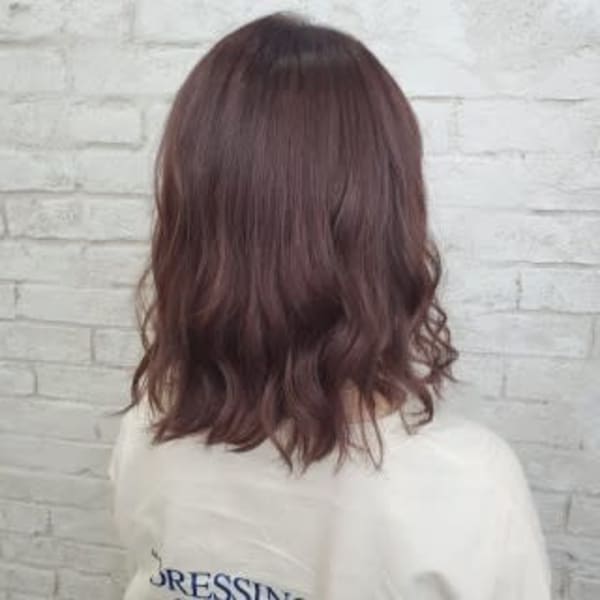 オススメ順 ナチュラル カール レッド ピンク ミディアムの髪型 ヘアスタイル 楽天ビューティ