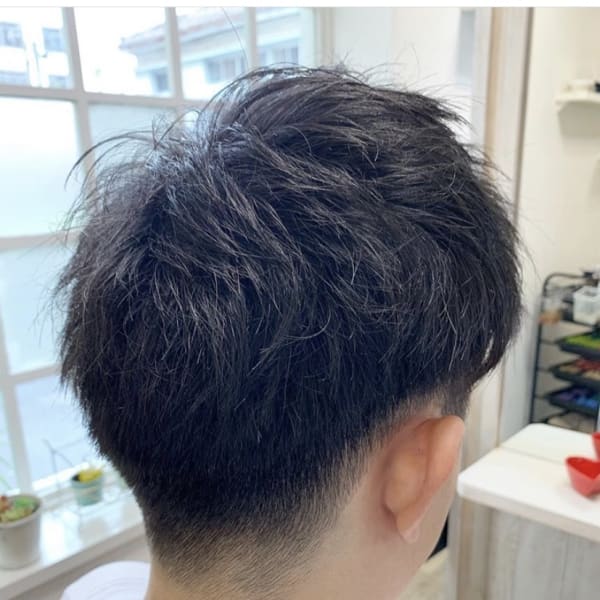 ツーブロックショート