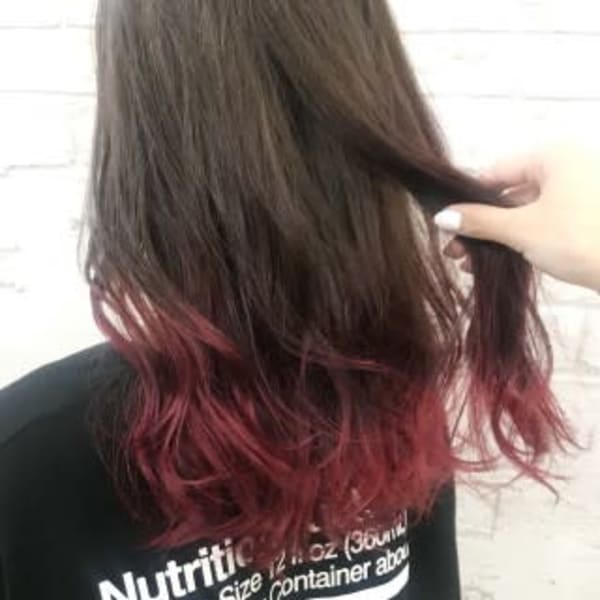 グラデーション裾カラーダブルカラーカラーバター20代4044