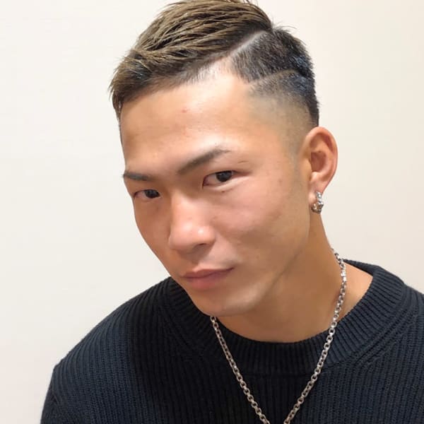 ライン入りメンズショート【古正寺】【長岡】|美容室 アクイールグラッセ