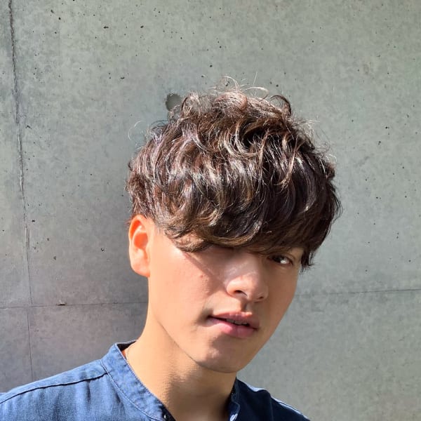 ミディアムマッシュ × スパイラルパーマ|HOL