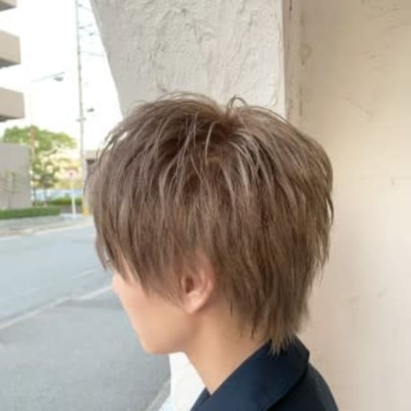 細束感レイヤー×ミルクティーベージュ